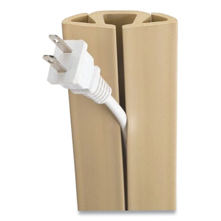 Ut Wire Cable Protector, 5 ft L, 2.60 in W, 3 Channel, Beige UTW-CP501-BG